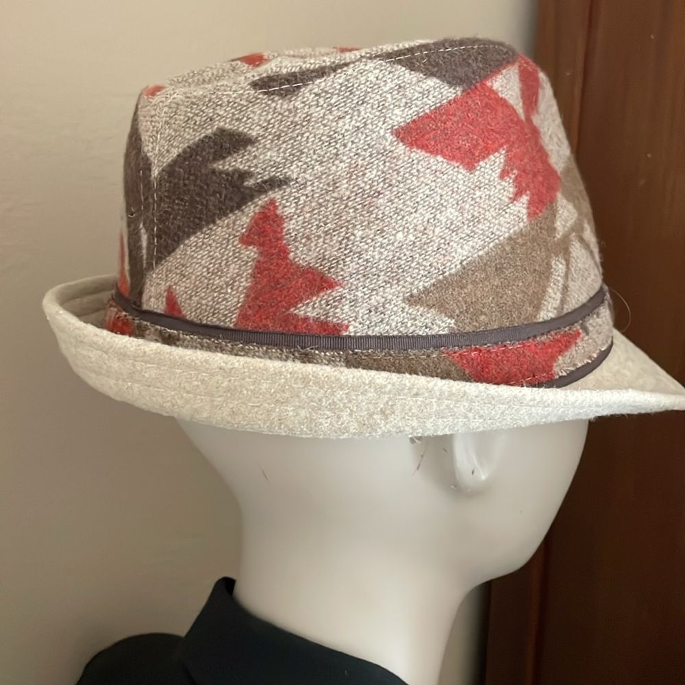 NWOT Charlotte Russe Wool Fedora Southwest Pattern Hat - Picture 4 of 6